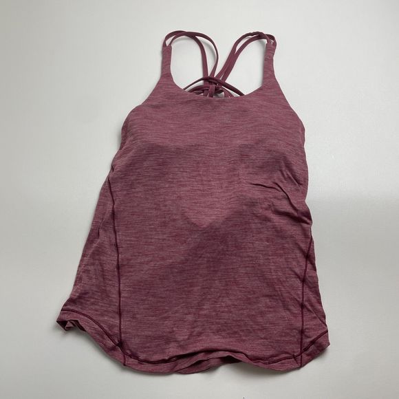 Lululemon Moment To Movement 2 in 1 Tank Sizee 6 Maroon  Gym Yoga EUC - Picture 1 of 8